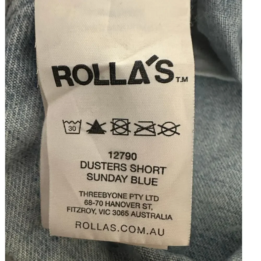 Rolla's Duster Denim Shorts in a light wash blue size 24